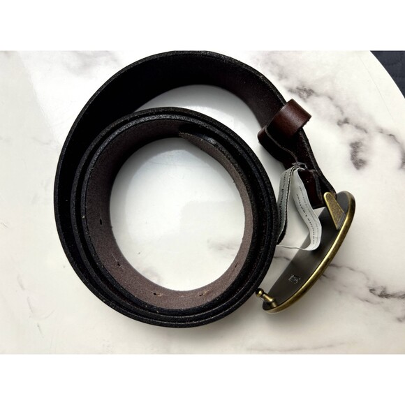 Fossil Vintage Bejeweled Brass Buckle Genuine Leather Belt Western Glam SZ M:NWT - Picture 3 of 9